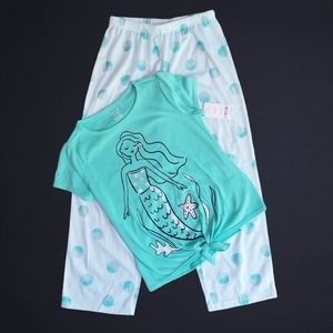 Carter's Girl Blue Size 8 Mermaid Pajamas Set